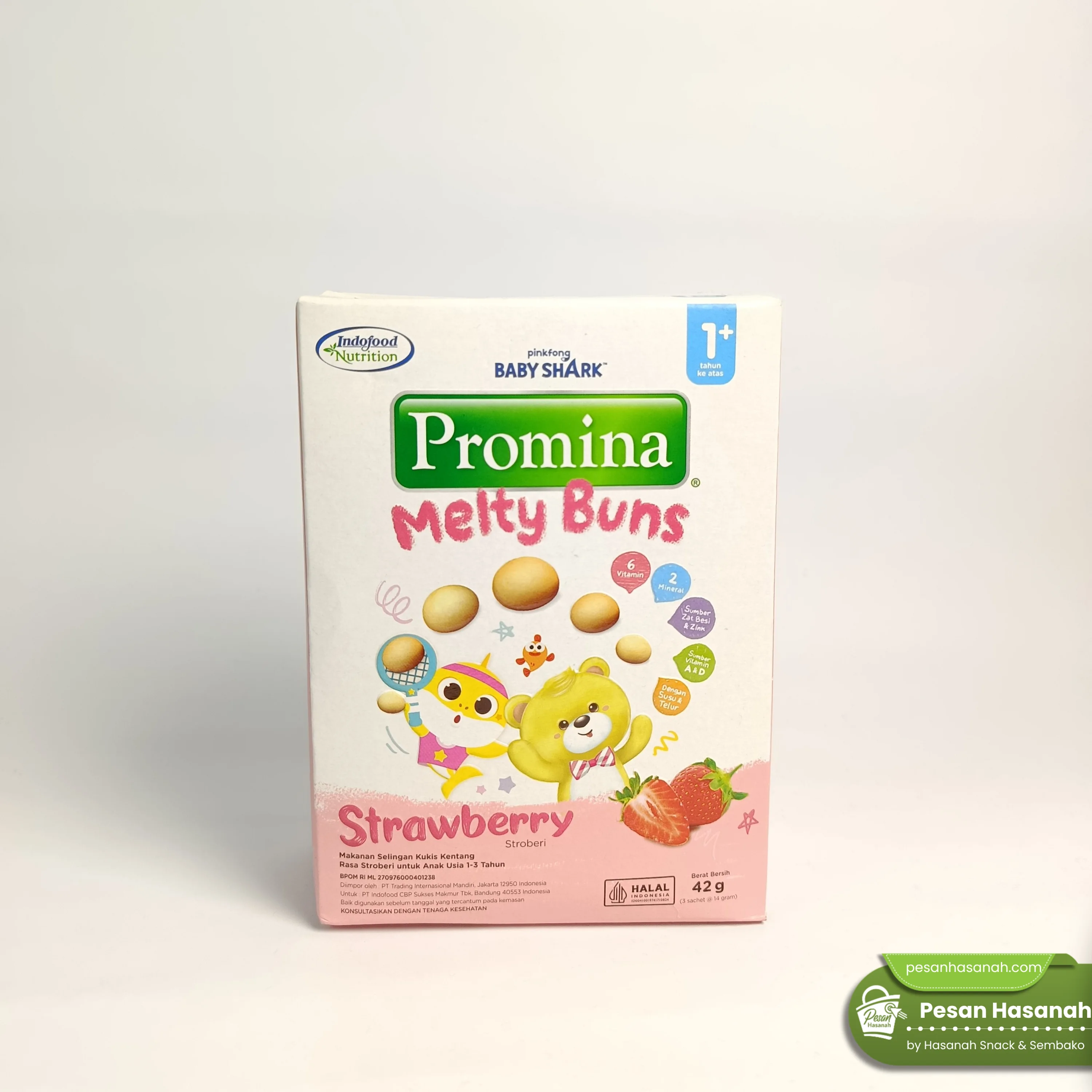 Promina Melty Buns Stroberi 42 G