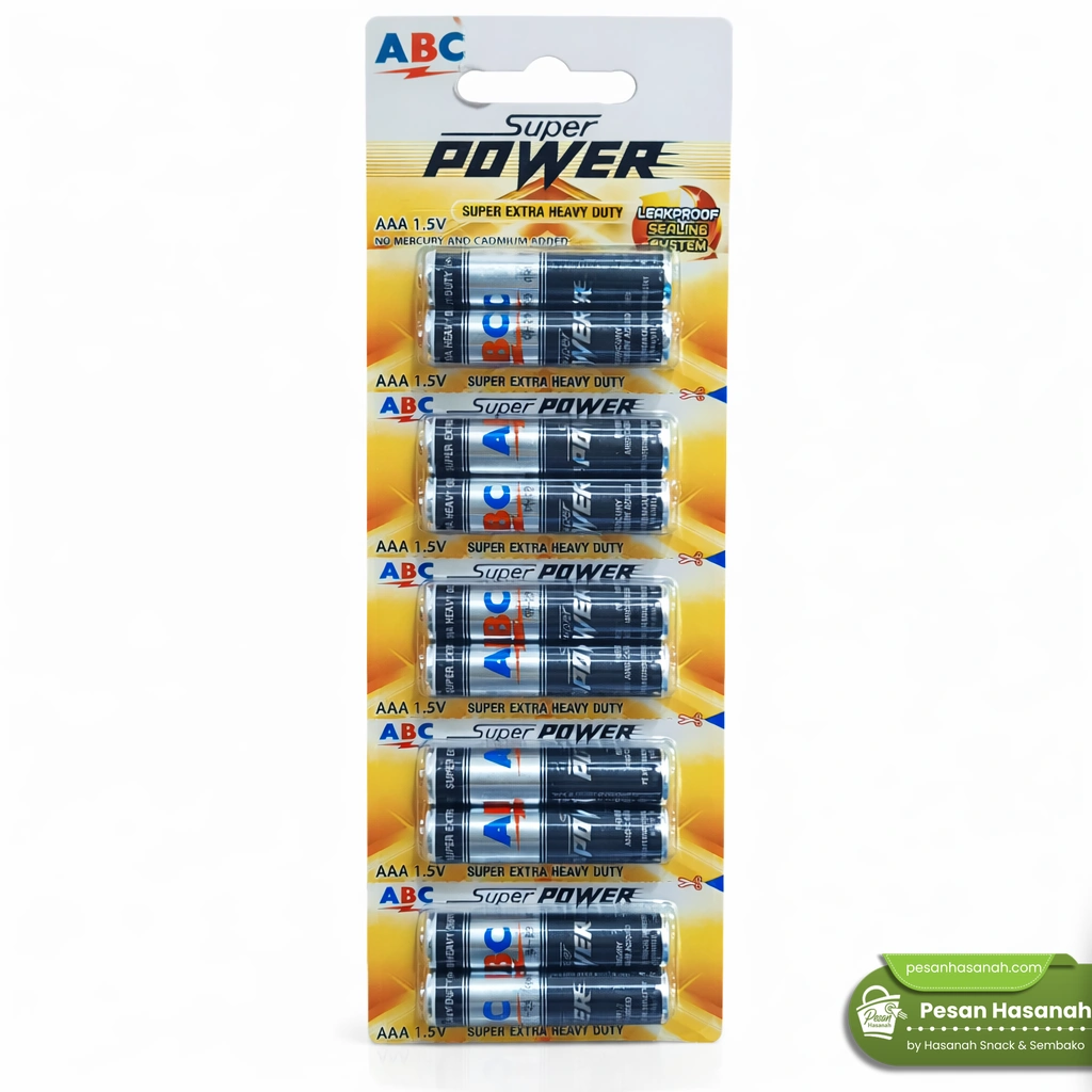 Baterai Abc Super Power Aaa 1,5v Isi 2