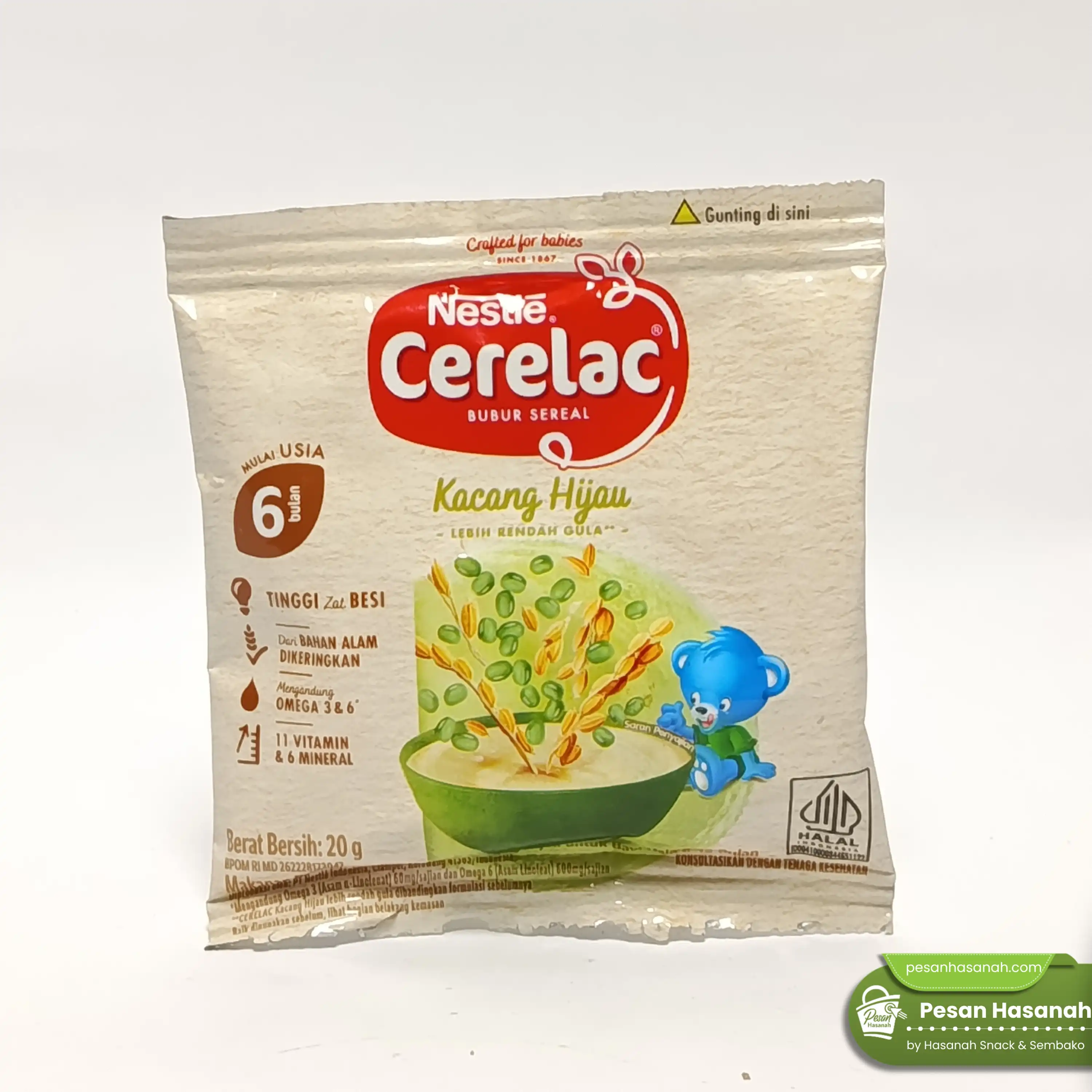 Bubur Sereal Nestle Cerelac Kacang Hijau 20 G
