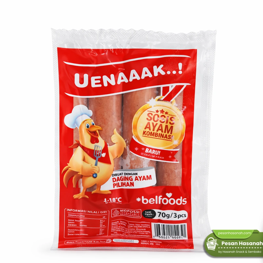 Belfoods Uenaaak Sosis Ayam 75 G