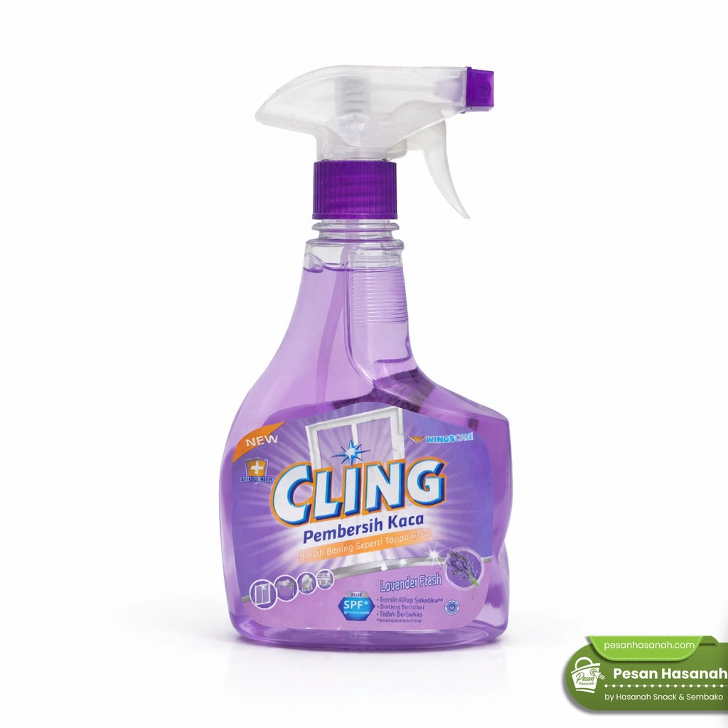 Pembersih Kaca Cling Lavender Fresh 440 Ml Botol