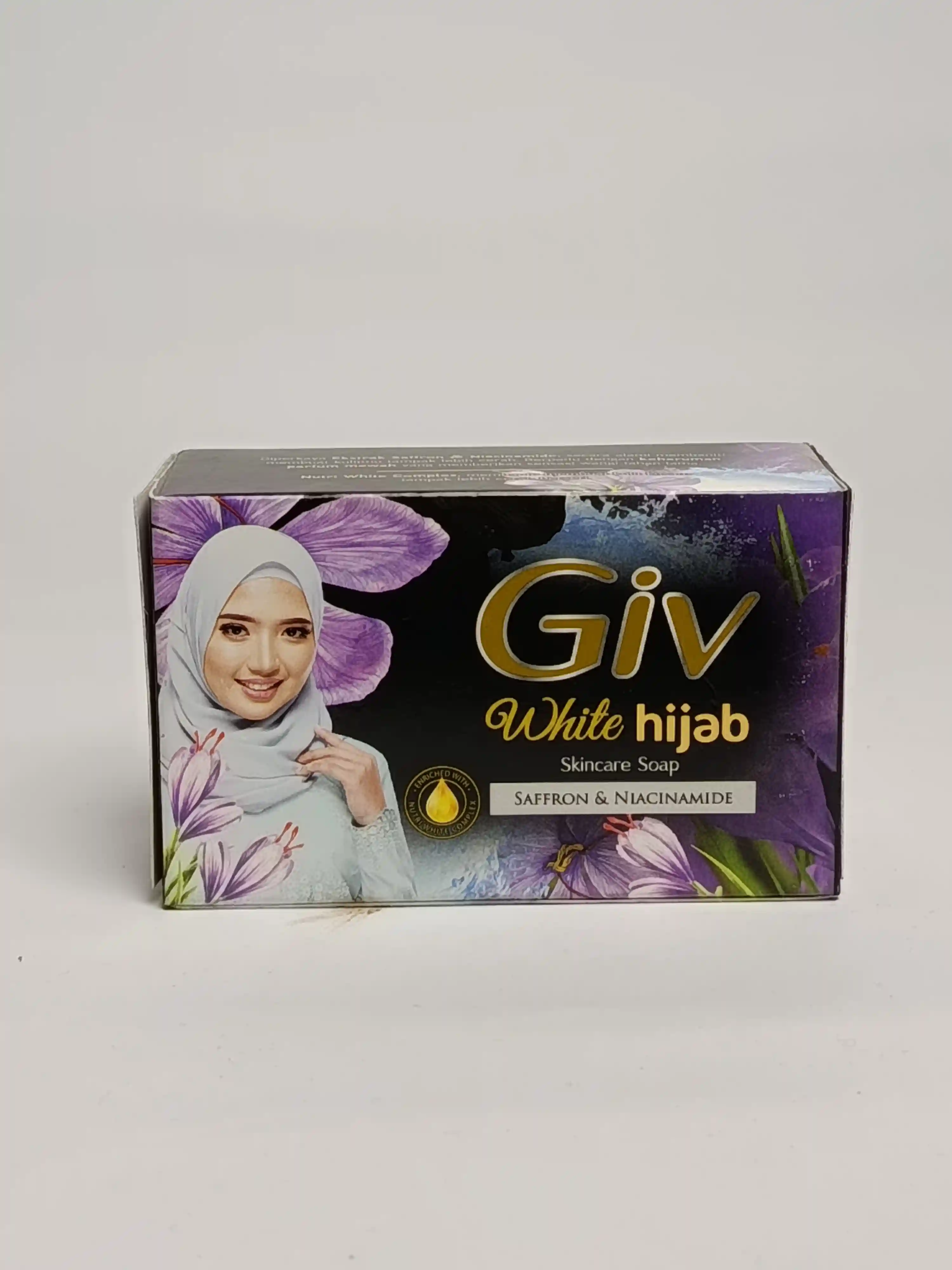 Sabun Batang Giv White Hijab Safron & Niacinamide 76 G